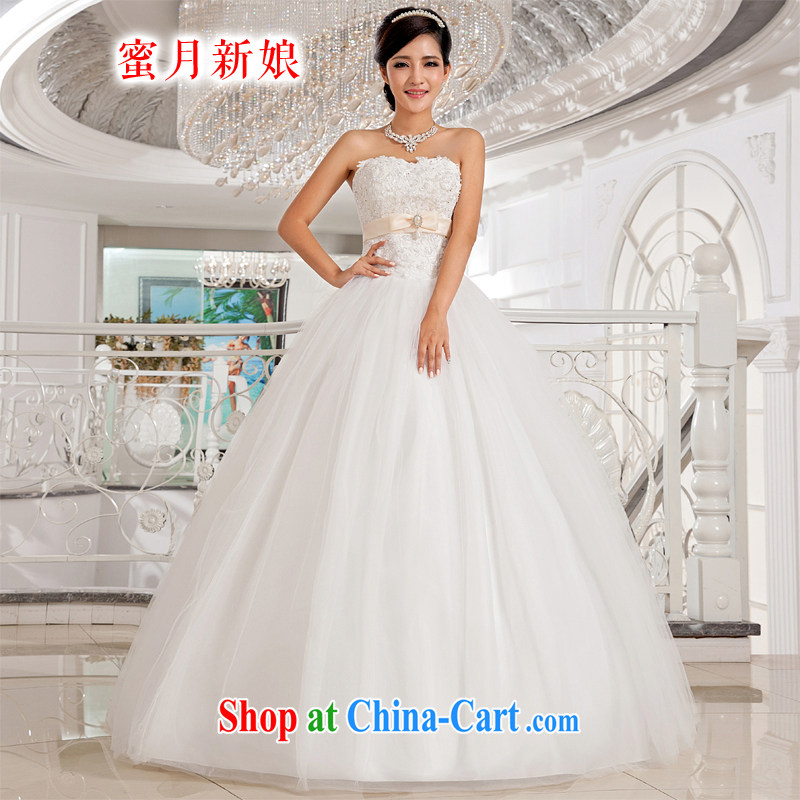 Honeymoon bridal wedding dresses 2015 Korean lace heart-shaped smears chest wedding band Princess wedding white S