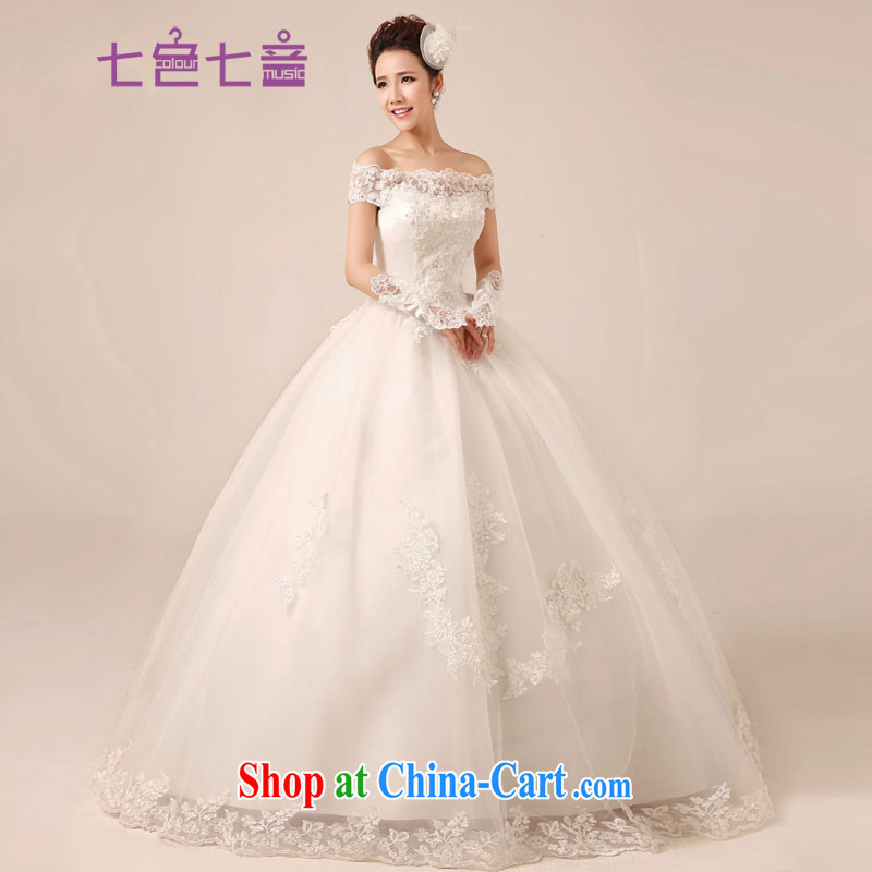 7 color 7 tone Korean wedding dresses new 2014 luxury one shoulder lace-tail with Princess tie wedding H 016 with XL paragraph