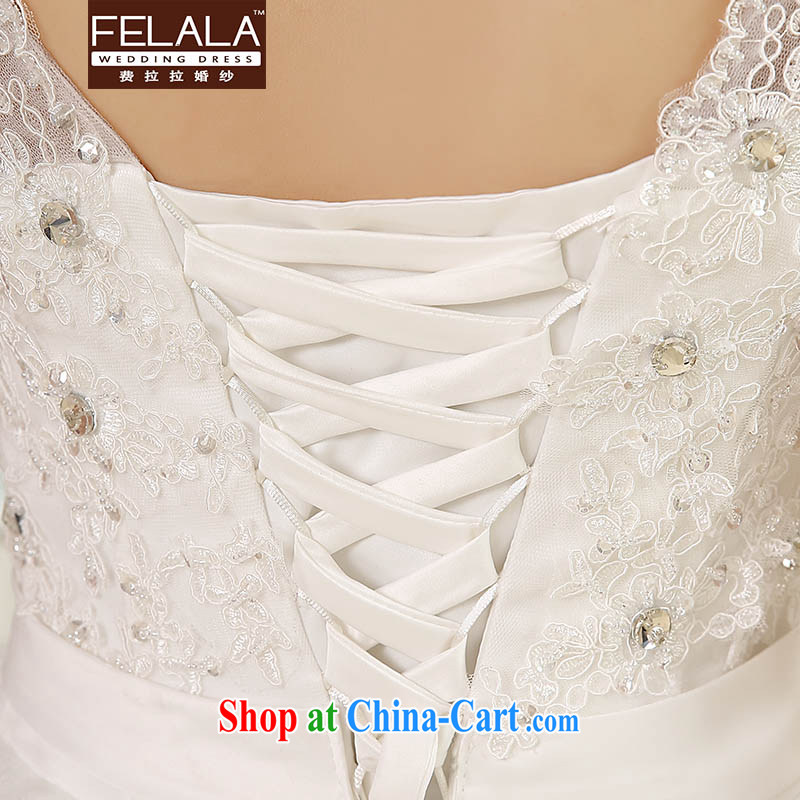 Ferrara ♀ wedding dresses 2015 new Korean sweet Deep V collar, Shaggy yarn bridal Wedding Video thin XL (2 feet 2), Ferrara wedding (FELALA), online shopping