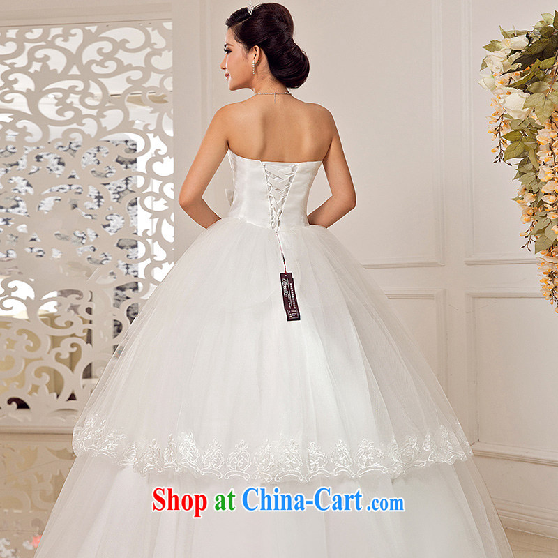 Honeymoon bridal wedding dresses 2015 new stylish Beauty Chest bare wedding Bow Tie Straps Princess wedding white XXL, Honeymoon bridal, shopping on the Internet