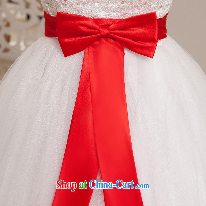 Honeymoon bridal wedding dresses 2015 new Korean bowtie high waist bare chest wedding Princess shaggy wedding white XXL, Honeymoon bridal, shopping on the Internet