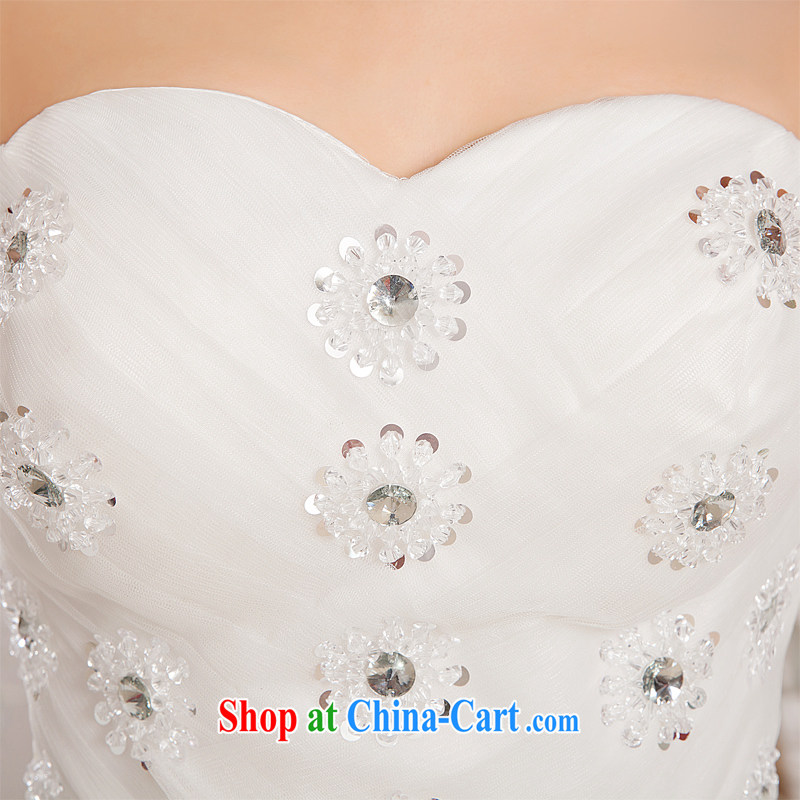 Honeymoon bridal wedding dresses 2015 new Korean style heart-shaped bare chest wedding with shaggy Princess wedding white XXL, Honeymoon bridal, shopping on the Internet