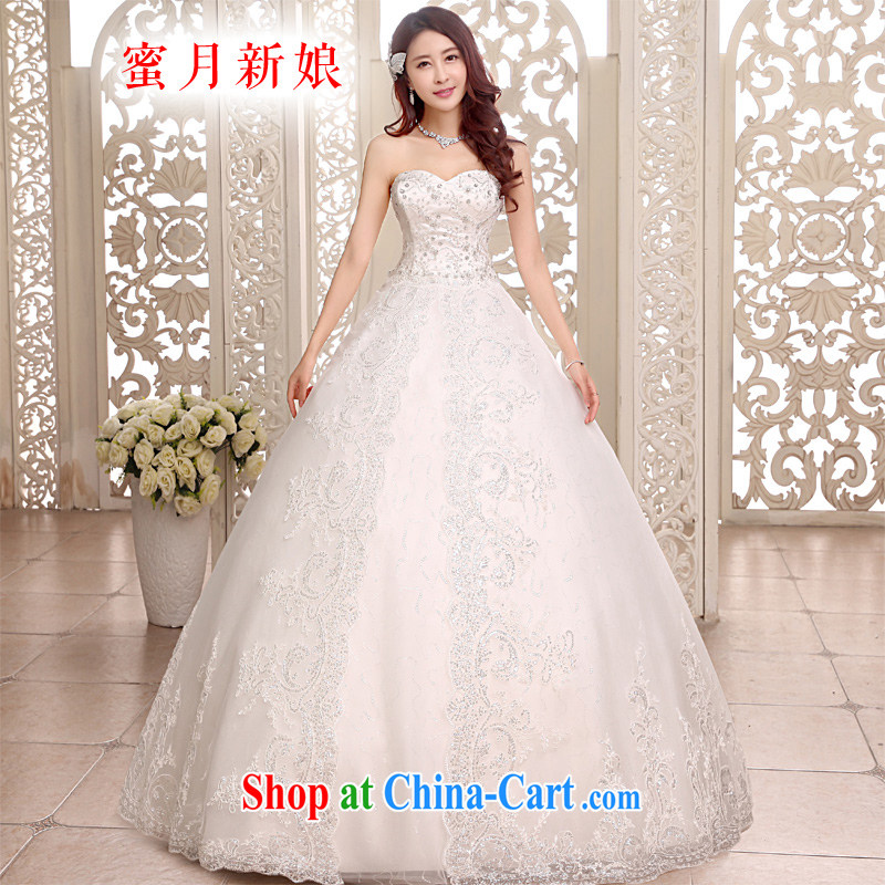 Honeymoon bridal 2015 new wedding dresses bare chest wedding dresses with straps shaggy Princess wedding white XL