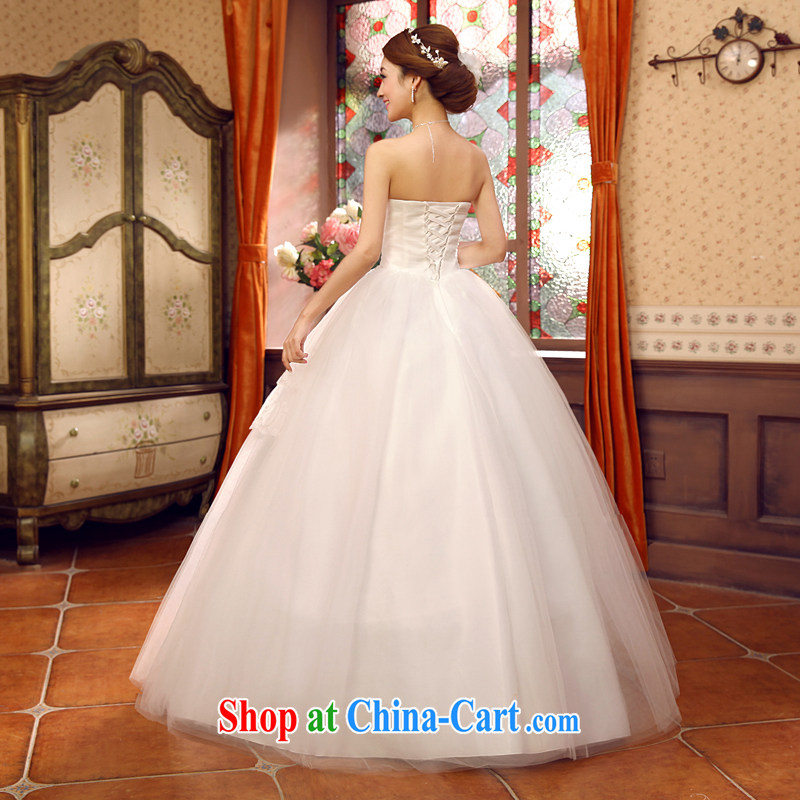 Rain is still Yi 2015 new listing white wedding flowers water drilling sweet Princess Mary Magdalene chest strap wedding dresses HS 931 white Suzhou shipping M, rain is clothing, and shopping on the Internet