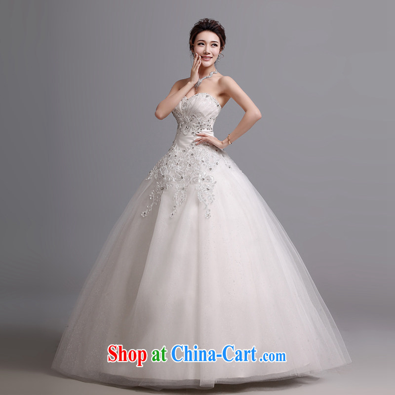 7 color 7 tone Korean version 2015 summer new light drill tie-up beauty to erase chest wedding dresses H 020 white tailored to 7-Color 7 tone, shopping on the Internet