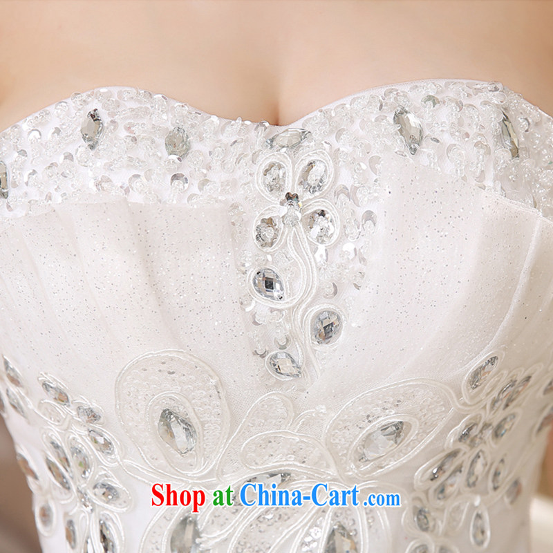 7 color 7 tone Korean version 2015 summer new light drill tie-up beauty to erase chest wedding dresses H 020 white tailored to 7-Color 7 tone, shopping on the Internet
