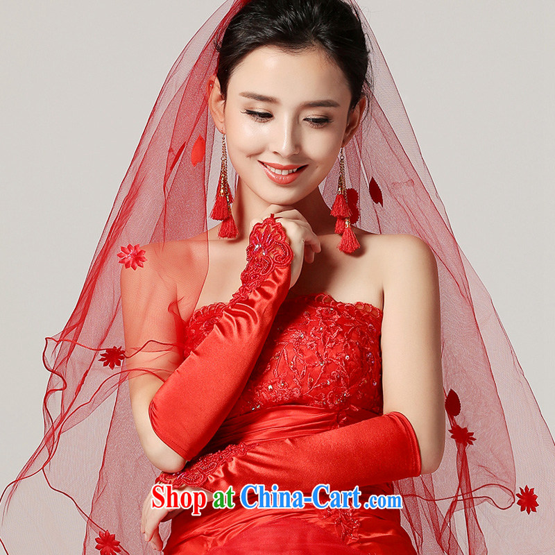 Recall that the red makeup bridal wedding accessories/red lace lace gloves/bridal gloves S 10,018 red, recalling that the red makeup, shopping on the Internet