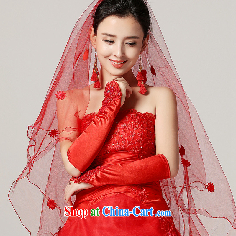 Recall that the red makeup bridal wedding accessories/red lace lace gloves/bridal gloves S 10,018 red, recalling that the red makeup, shopping on the Internet
