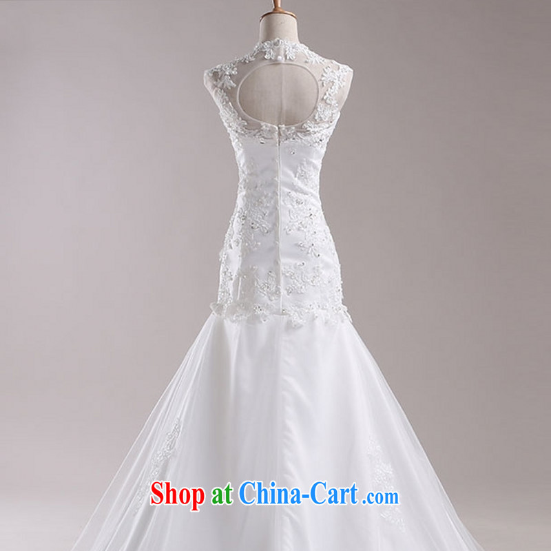 Yong-yan and flagship store Korean-style lace bridal wedding large code retro crowsfoot long-tail wedding dresses 2015 new summer white. size will not be refunded, Yong Yan good offices, shopping on the Internet