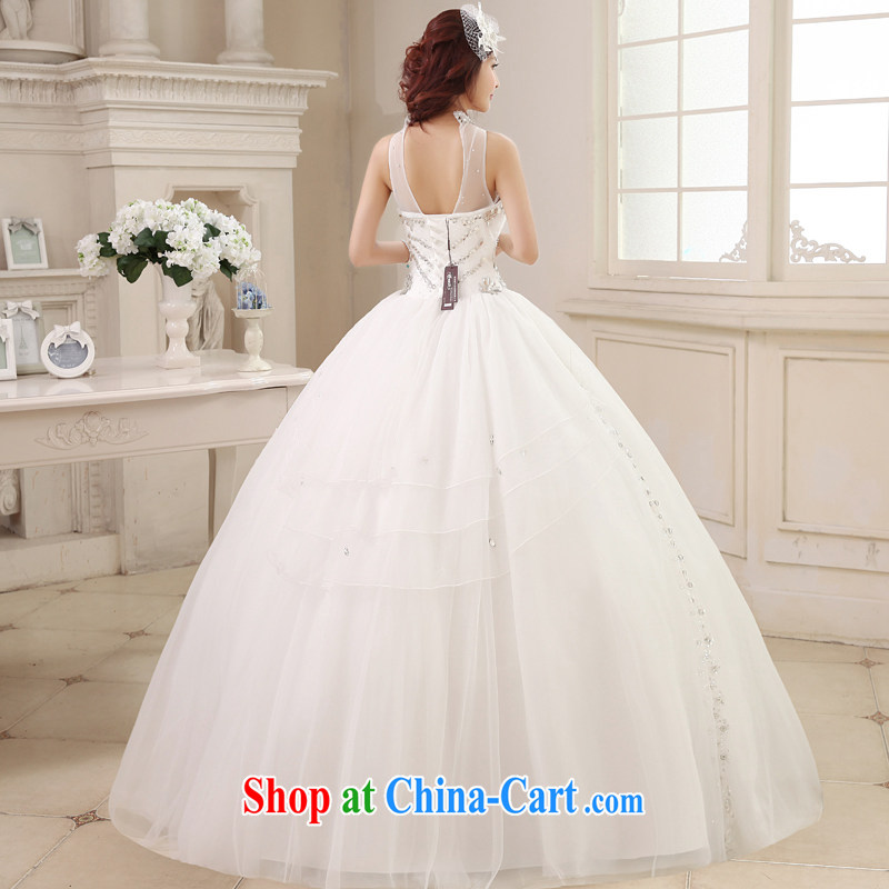 Honeymoon bridal 2015 spring and summer new wedding Korean version is also wedding to manually insert drill with shaggy white XL, Honeymoon bridal, shopping on the Internet