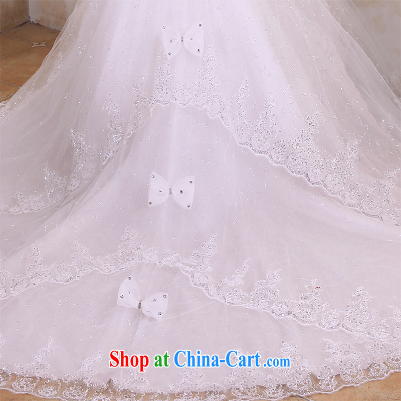 Honeymoon bridal 2015 tail wedding Korean sweet princess, erase chest wedding tie-tail, white XL, Honeymoon bridal, shopping on the Internet