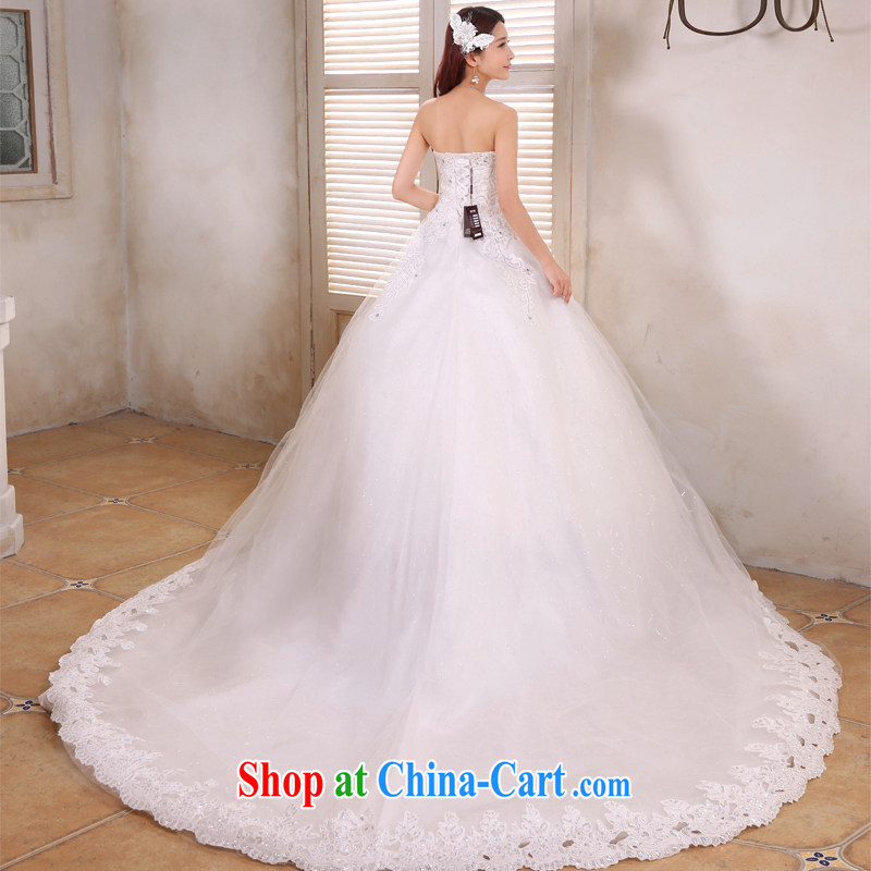 Honeymoon bridal tail wedding 2015 new Korean Beauty graphics thin smears chest wedding band-tail, white XL, Honeymoon bridal, shopping on the Internet