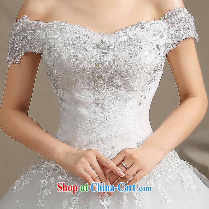 Dream of the day the Field shoulder wedding dresses 2015 new Korean fashion graphics thin with wedding dress white M, Dream of the day, shopping on the Internet