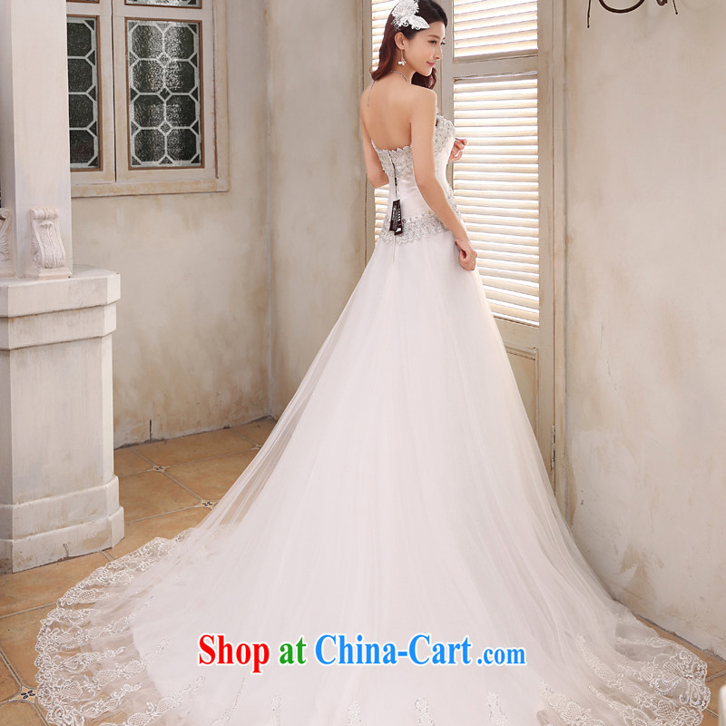 Honeymoon bridal 2015 new wedding dresses Korean version the waist crowsfoot wedding tail zipper wedding white XL, Honeymoon bridal, shopping on the Internet