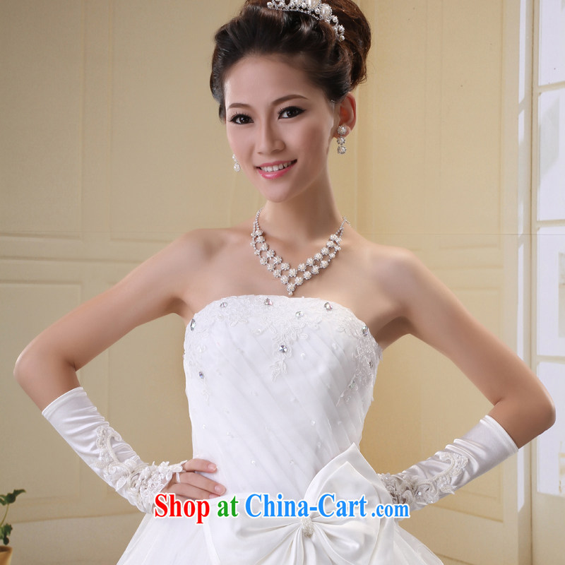 Rain is still Yi marriages new wedding Korean-style wedding high quality parquet drill Princess Mary Magdalene chest wedding with wedding HS 801 white XL, rain is clothing, and shopping on the Internet