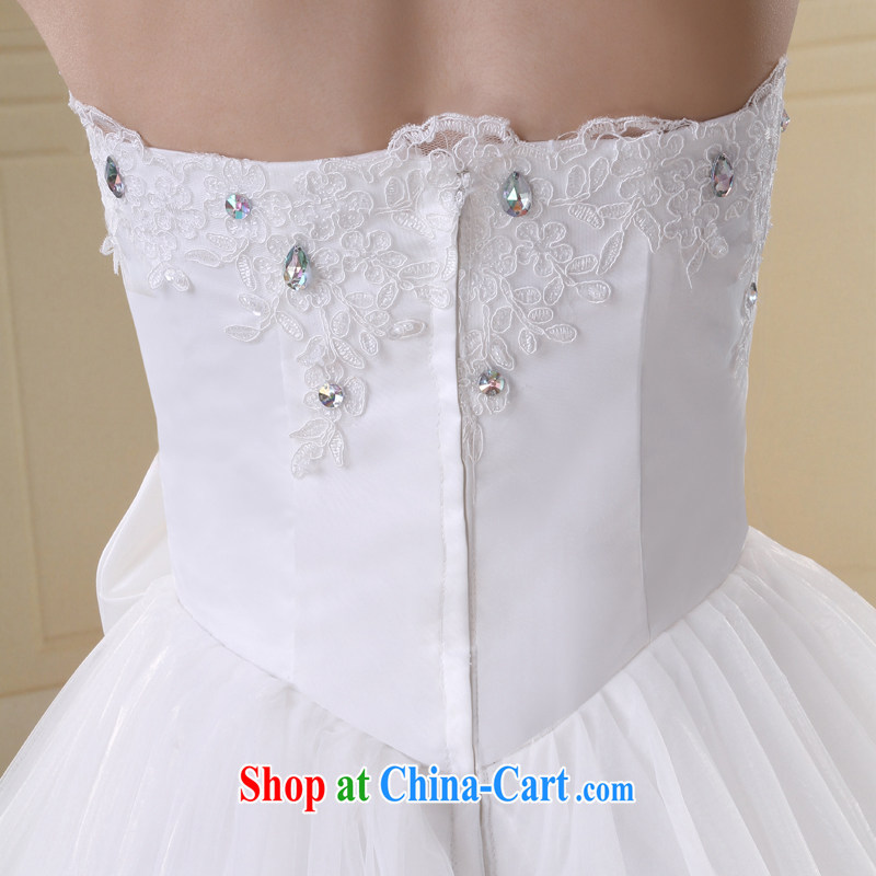Rain is still Yi marriages new wedding Korean-style wedding high quality parquet drill Princess Mary Magdalene chest wedding with wedding HS 801 white XL, rain is clothing, and shopping on the Internet