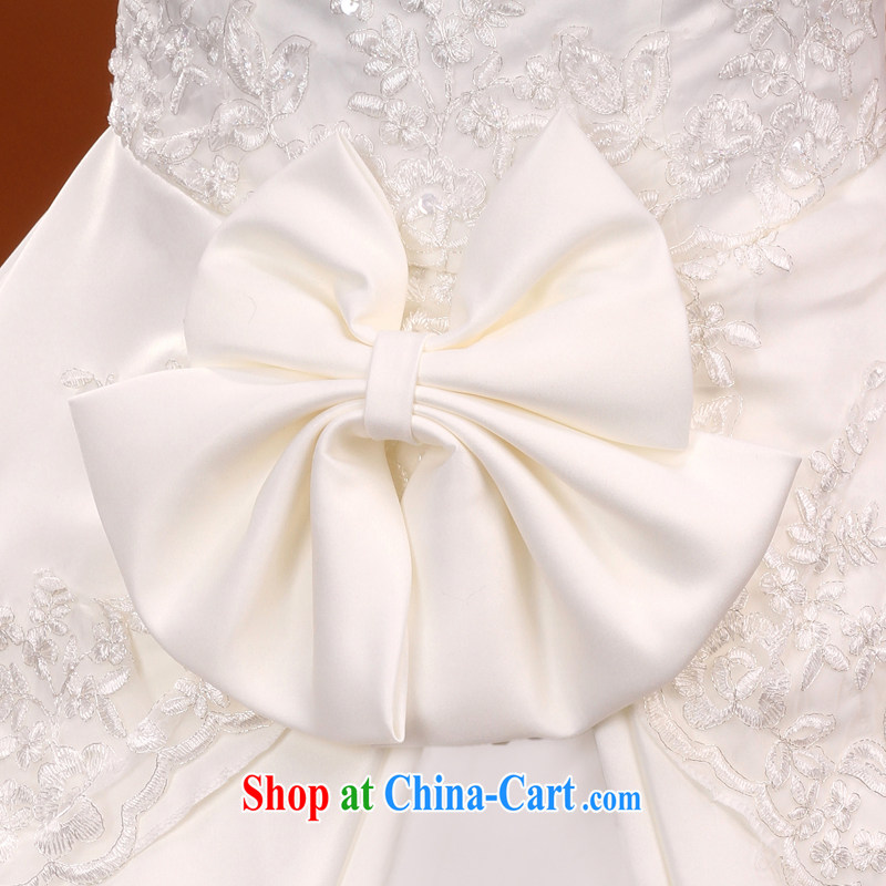 Rain Coat yet stylish married women 2015 new erase chest Korean-style lace lace up Princess wedding HS 809 white XL, rain is clothing, and shopping on the Internet
