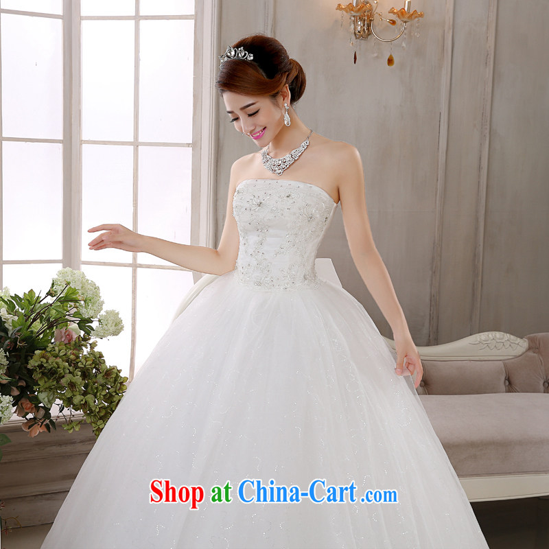 There is a bride's wedding dress large-tail 2015 new Korean version wiped his chest butterfly wedding dresses with the Do not return, it is not embroidered bridal, shopping on the Internet