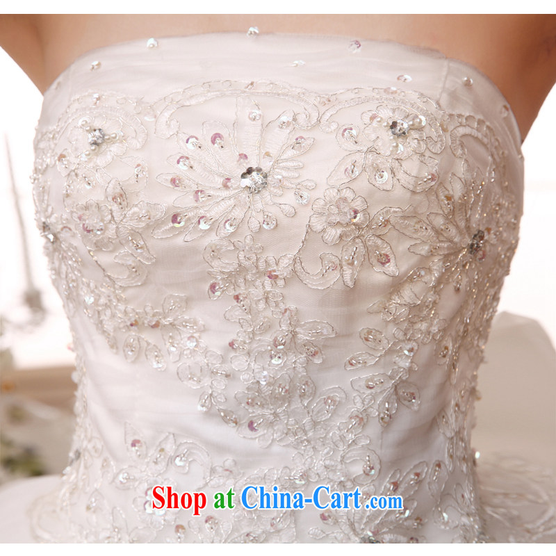 There is a bride's wedding dress large-tail 2015 new Korean version wiped his chest butterfly wedding dresses with the Do not return, it is not embroidered bridal, shopping on the Internet