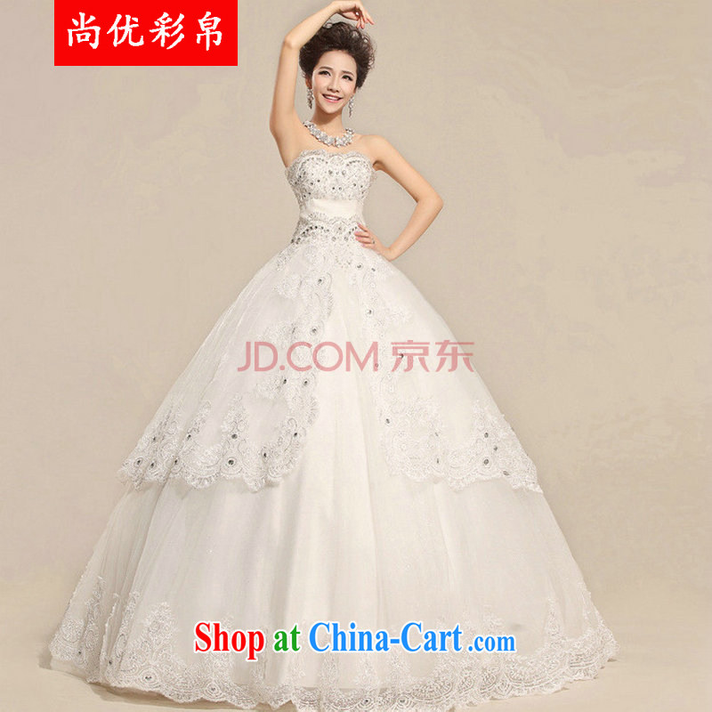 There are optimized color Kingfisher 2015 New royal lace Korean version Mary Magdalene chest Princess bride wedding Royal XS 5221 white package XXL