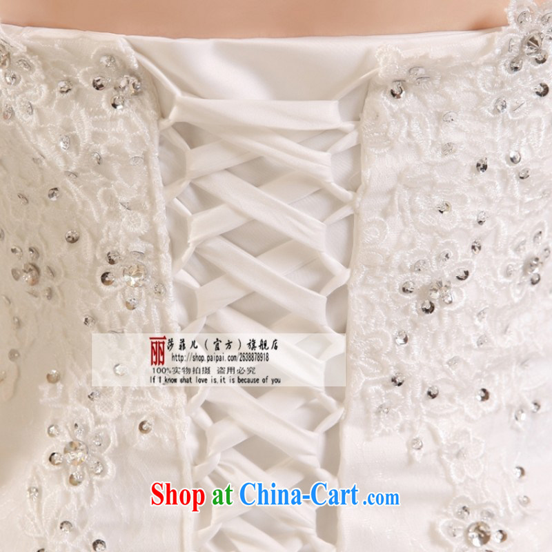 Love, Norman and simple small-tail wedding dresses 2014 new summer Korean version and stylish bride's bare chest straps at Merlion wedding Customer to size the do not return, love so Pang, shopping on the Internet