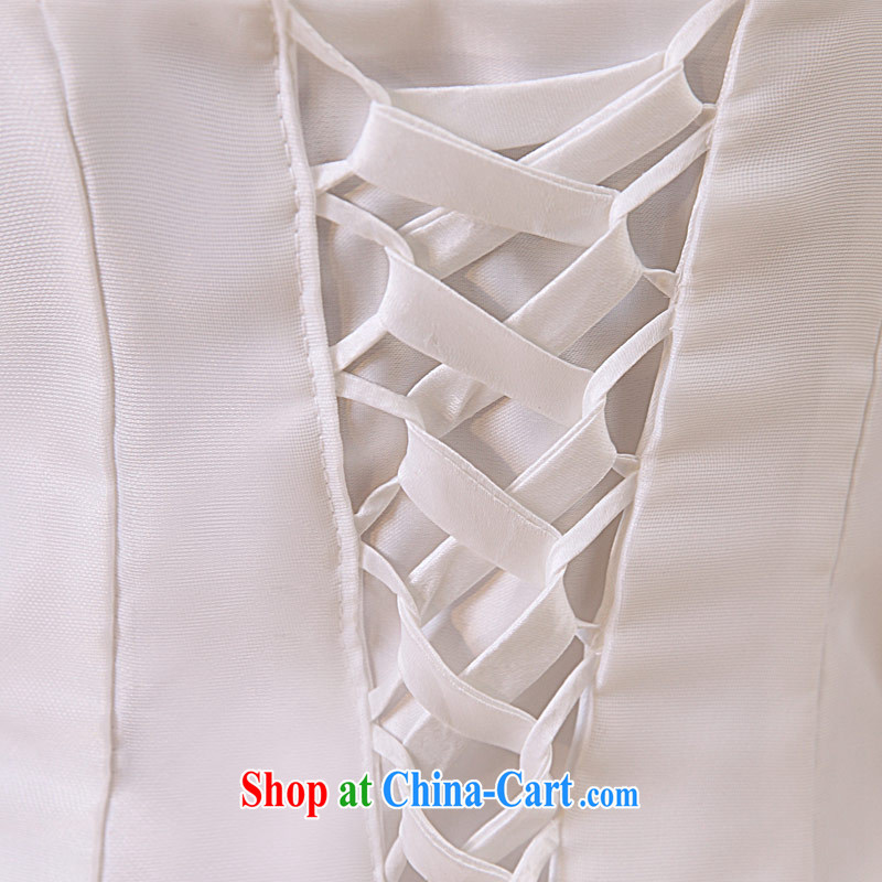 Love Life 2015 new water drilling flowers Korean Princess Mary Magdalene chest strap wedding white with wedding dresses wedding dress white L, love life, and shopping on the Internet