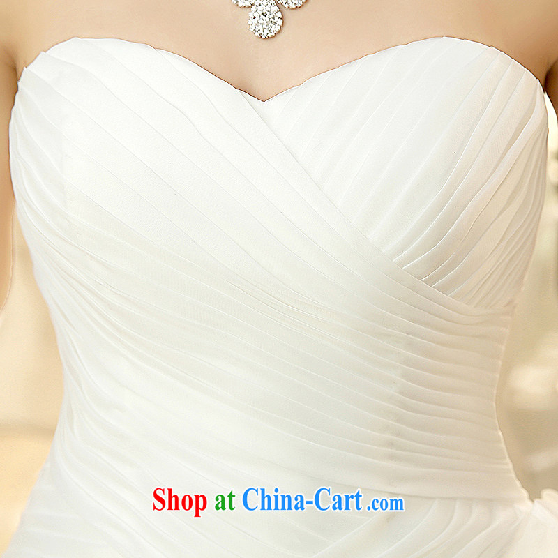 The United States and the 2015 spring and summer wedding dresses beauty bare chest retro tie flouncing skirt with Korean sweet Princess small tail cultivating H - 43 white XXL, AIDS, and the United States (Imeinuo), online shopping