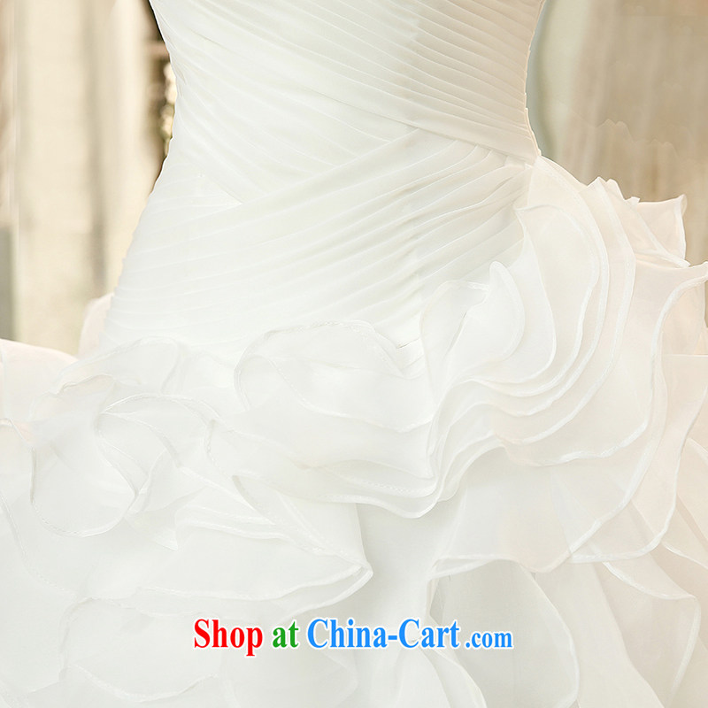 The United States and the 2015 spring and summer wedding dresses beauty bare chest retro tie flouncing skirt with Korean sweet Princess small tail cultivating H - 43 white XXL, AIDS, and the United States (Imeinuo), online shopping