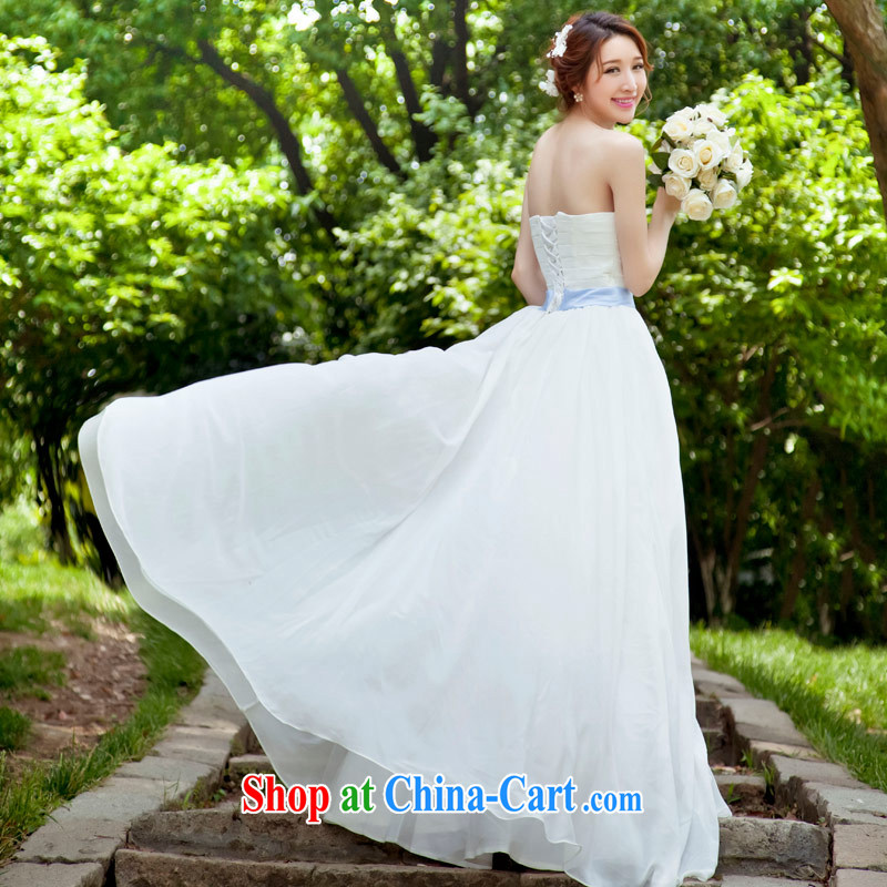 Love Life Korean Version Original wiped his chest to Princess tied with flowers wedding snow woven wedding white XXL, love life, and shopping on the Internet