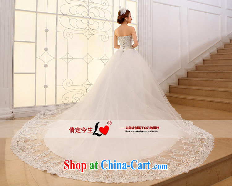 Love Life 2015 new wedding dresses Korean version with Princess Mary Magdalene chest strap inserts drill brides and tail white XXL pictures, price, brand platters! Elections are good character, the national distribution, so why buy now enjoy more preferential! Health