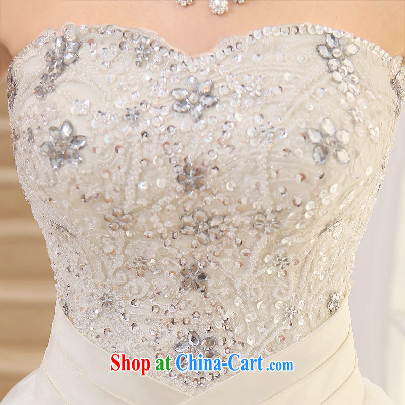 Love Life 2015 new wedding dresses Korean version with Princess Mary Magdalene chest strap inserts drill bridal to tail white XXL, love life, and shopping on the Internet
