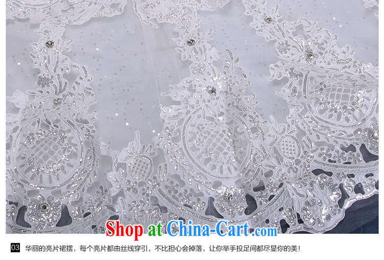 Love Life 3M deluxe and yarn tail wedding Korean version 2015 new large V collar sweet Princess bride parquet drill lace white XXL pictures, price, brand platters! Elections are good character, the national distribution, so why buy now enjoy more preferential! Health
