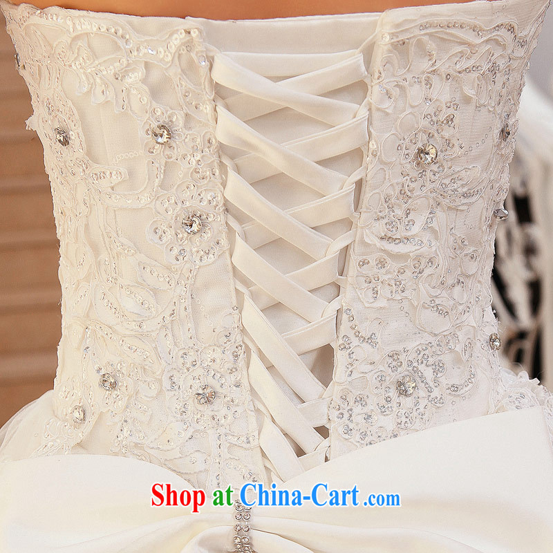 Love On The temporal parquet diamond luxury-tail wedding new 2015 sweet tie-erase chest Korean Princess bow tie wedding dress girls white S, love life, and shopping on the Internet