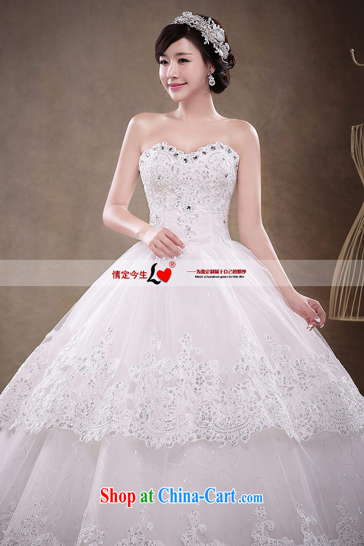 Love Life Korean sweet tie bridal wedding dresses 2015 summer new Princess shaggy dress heart-shaped deep V receipts waist-lace bare chest white XXL pictures, price, brand platters! Elections are good character, the national distribution, so why buy now enjoy more preferential! Health