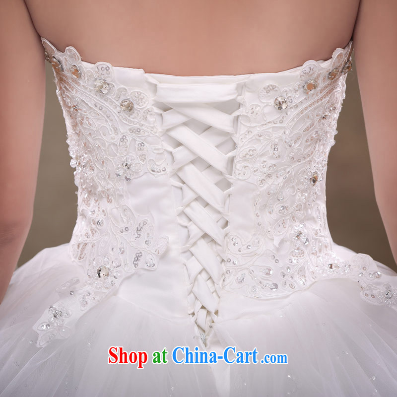 Love Life Korean sweet tie bridal wedding dresses 2015 summer new Princess shaggy dress heart-shaped deep V receipts waist-lace bare chest white XXL, love life, and shopping on the Internet