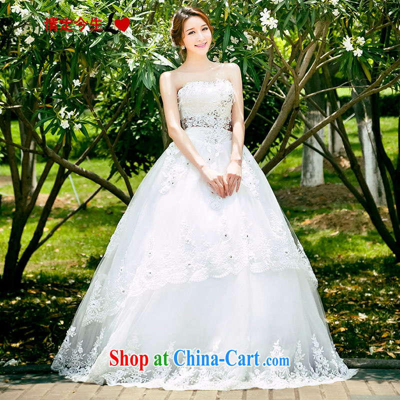 Love Life 2015 spring and summer dress white bridal New with antique Korean version Mary Magdalene chest wedding dresses stylish lace white XXL