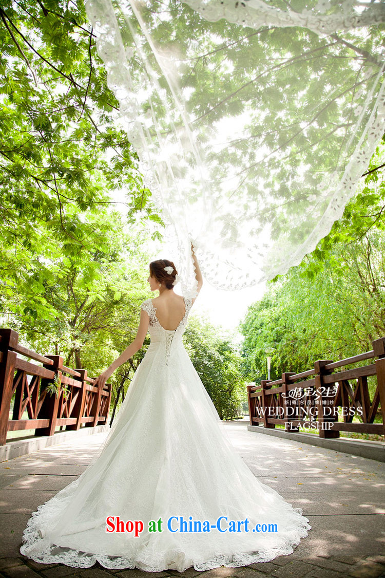 Love Life 2015 new wedding dresses Korean Beauty graphics thin smears chest crowsfoot trailing white lace-up waist-M white XXL pictures, price, brand platters! Elections are good character, the national distribution, so why buy now enjoy more preferential! Health