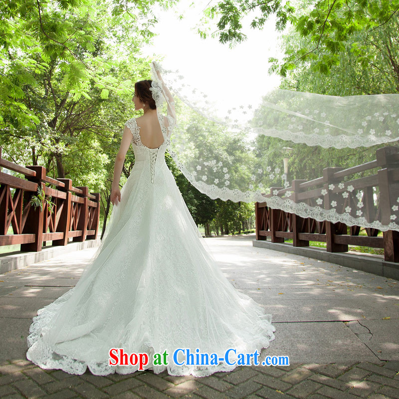 Love Life 2015 new wedding dresses Korean Beauty graphics thin smears chest crowsfoot trailing white lace-up waist-M white XXL, love life, and shopping on the Internet