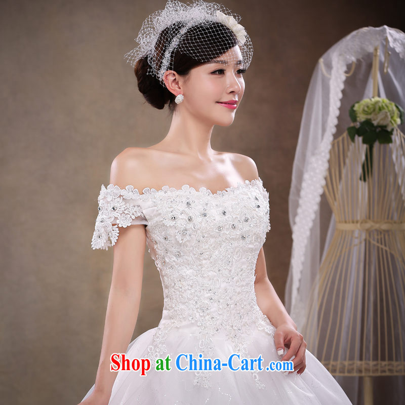 Love Life wedding 2015 new Korean fashion a shoulder sweet Princess skirt with bridal graphics thin lace-up waist-Princess skirt white XXL, love life, and shopping on the Internet