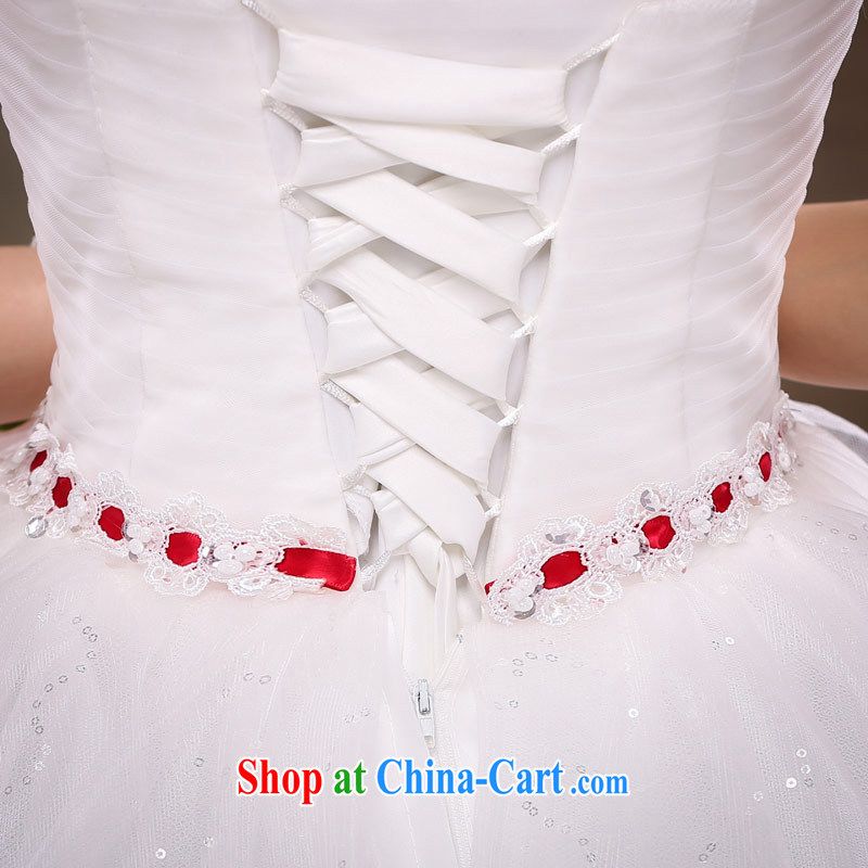 Love Life 2015 new wedding dresses bridal alignment to erase chest Korean sweet and stylish Red Belt, married female white XXL, love life, and shopping on the Internet