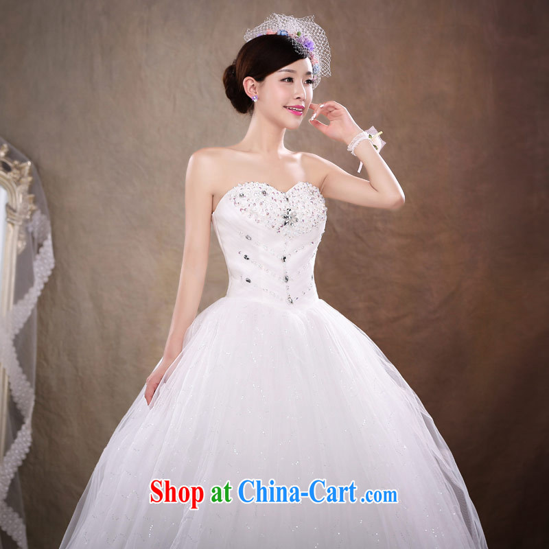 Love Life new 2015 Korean bridal white beauty with parquet drill wiped chest wedding sweet Princess skirt stays the waist graphics thin wedding dress girls white S, love life, and shopping on the Internet