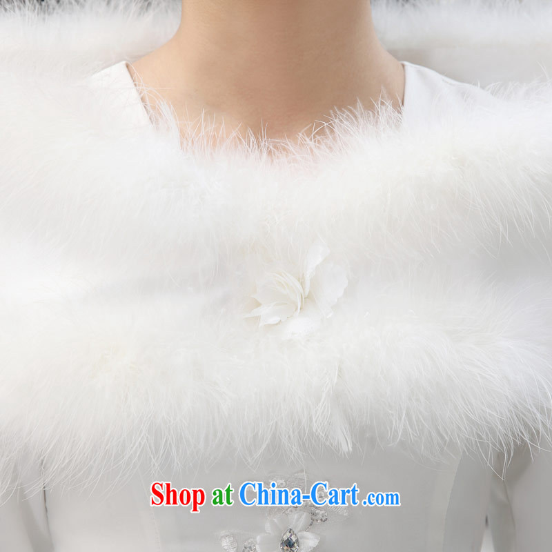 Love Life Korean winter wedding dresses a shoulder 2015 new winter long-sleeved wool collar thick winter, wedding dress girls white XXL, love life, and shopping on the Internet