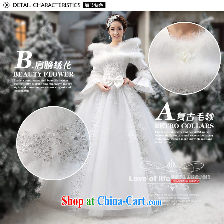 Love Life Korean wedding dresses 2015 New Field shoulder white winter thick marriages a waist larger wedding service white XXL pictures, price, brand platters! Elections are good character, the national distribution, so why buy now enjoy more preferential! Health