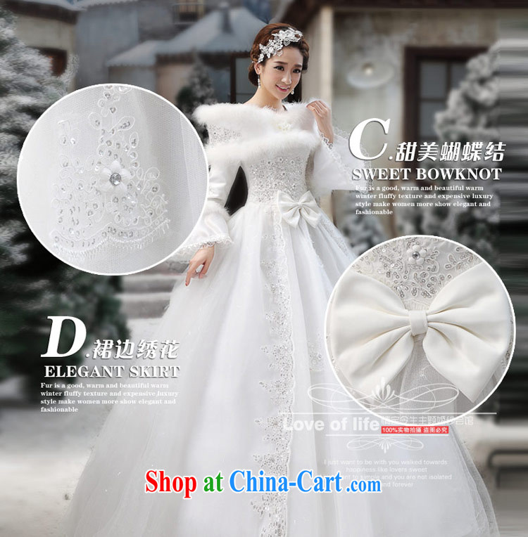 Love Life Korean wedding dresses 2015 New Field shoulder white winter thick marriages a waist larger wedding service white XXL pictures, price, brand platters! Elections are good character, the national distribution, so why buy now enjoy more preferential! Health