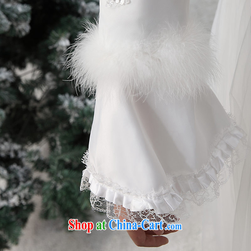 Love Life winter wedding dresses winter clothes 2015 new Korean winter long-sleeved wool collar thick winter, 07 cotton white XXL, love life, and shopping on the Internet