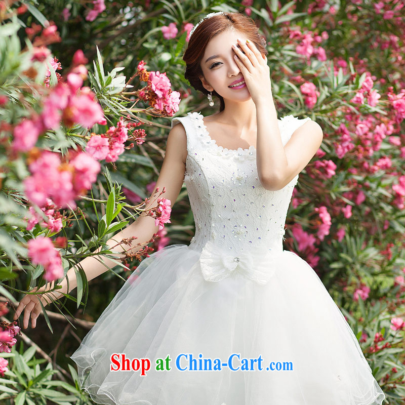 Love Life short wedding dresses 2015 New Evening Dress bridesmaid lace bridal shoulders dress a Field shoulder white wedding dress girls white XXL, love life, and shopping on the Internet