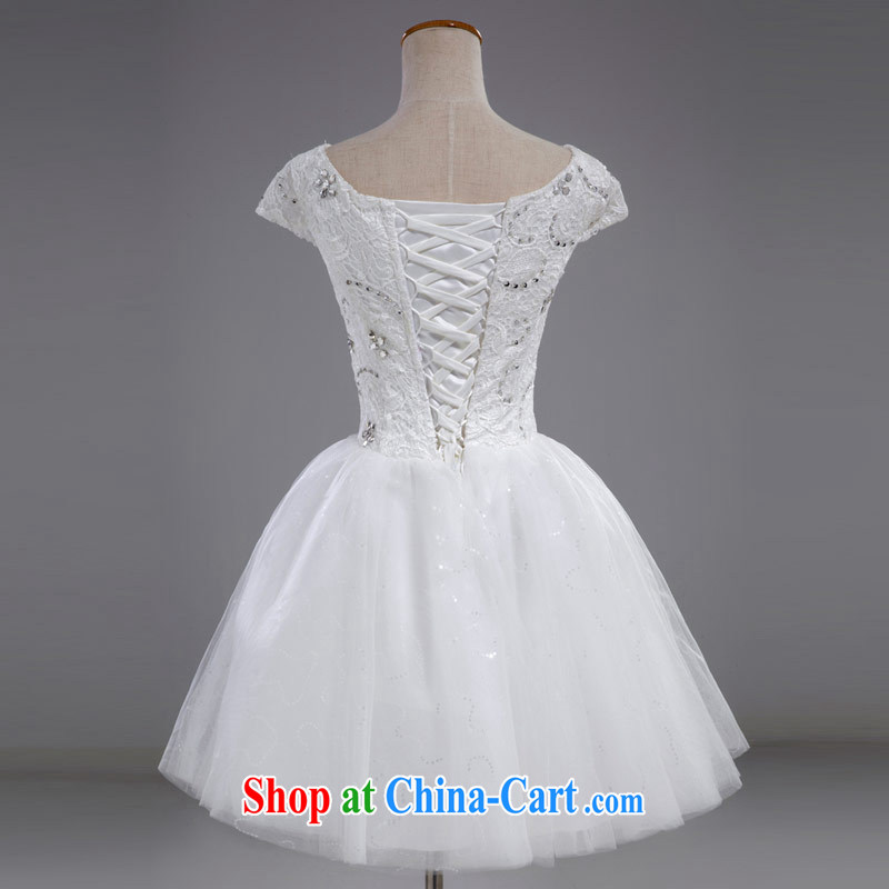 Love Of The Life 2015 spring and summer and autumn new short wedding dresses the Field shoulder bridal Evening Dress bridesmaid serving small dress white lace-up waist-white XXL, love life, and shopping on the Internet