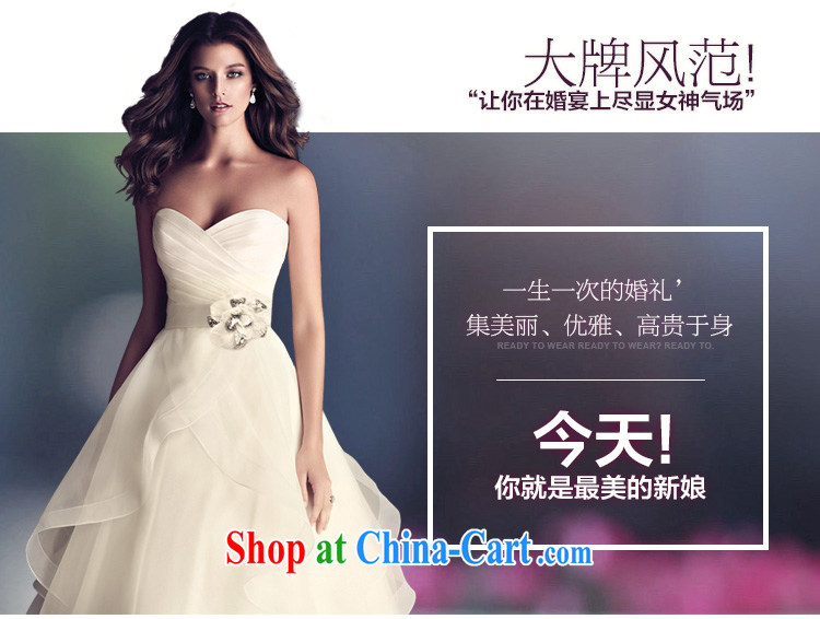 2015 new Europe and chest bare small tail wedding dresses bridal lace retro tie-water drilling video thin large, pregnant women custom European root yarn white L pictures, price, brand platters! Elections are good character, the national distribution, so why buy now enjoy more preferential! Health