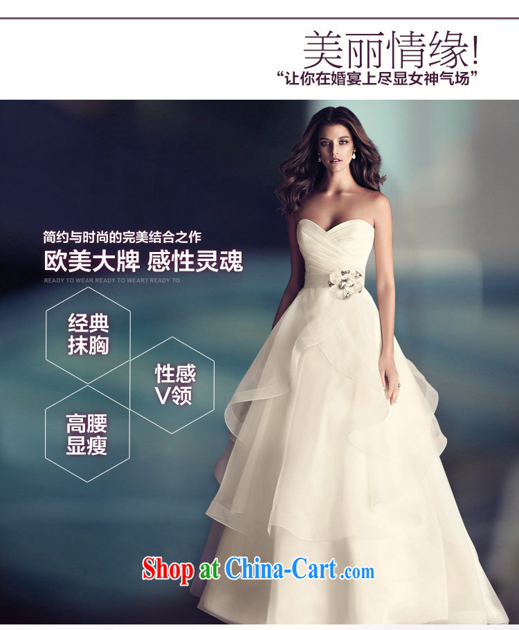 2015 new Europe and chest bare small tail wedding dresses bridal lace retro tie-water drilling video thin large, pregnant women custom European root yarn white L pictures, price, brand platters! Elections are good character, the national distribution, so why buy now enjoy more preferential! Health