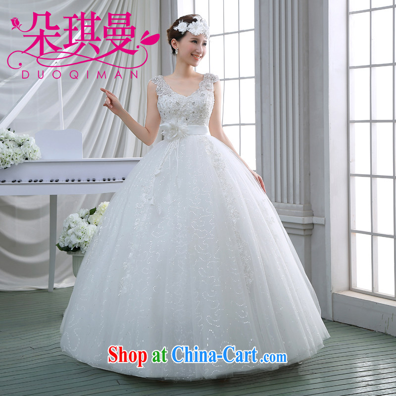 Flower Angel Cayman 2014 new Korean fashion shoulders V collar, comes with bridal gown pregnant graphics thin summer XXL